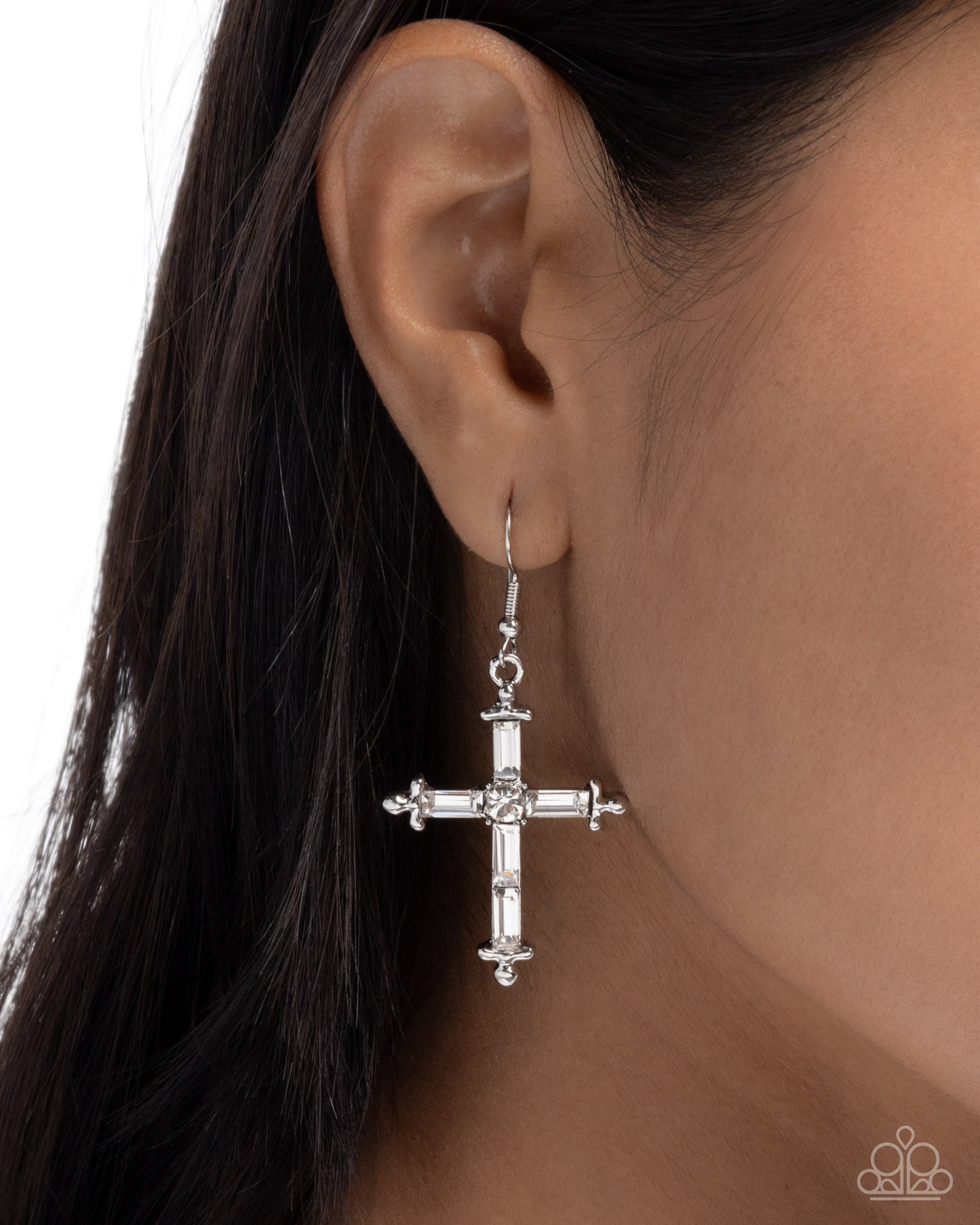 Heavenly Homage - White - Paparazzi Earring Image