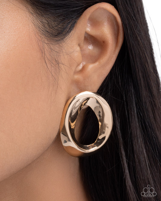 Adorable Announcement - Gold - Paparazzi Earring Image