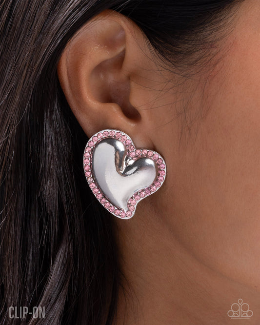 Loveable Luminescent - Pink - Paparazzi Earring Image