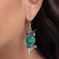 Owl Observation - Green - Paparazzi Earring Image