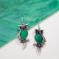 Owl Observation - Green - Paparazzi Earring Image
