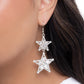 Glittery Galaxy - White - Paparazzi Earring Image
