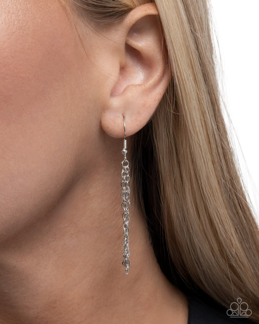 Eiffel Tower Eloquence - Silver - Paparazzi Necklace Image