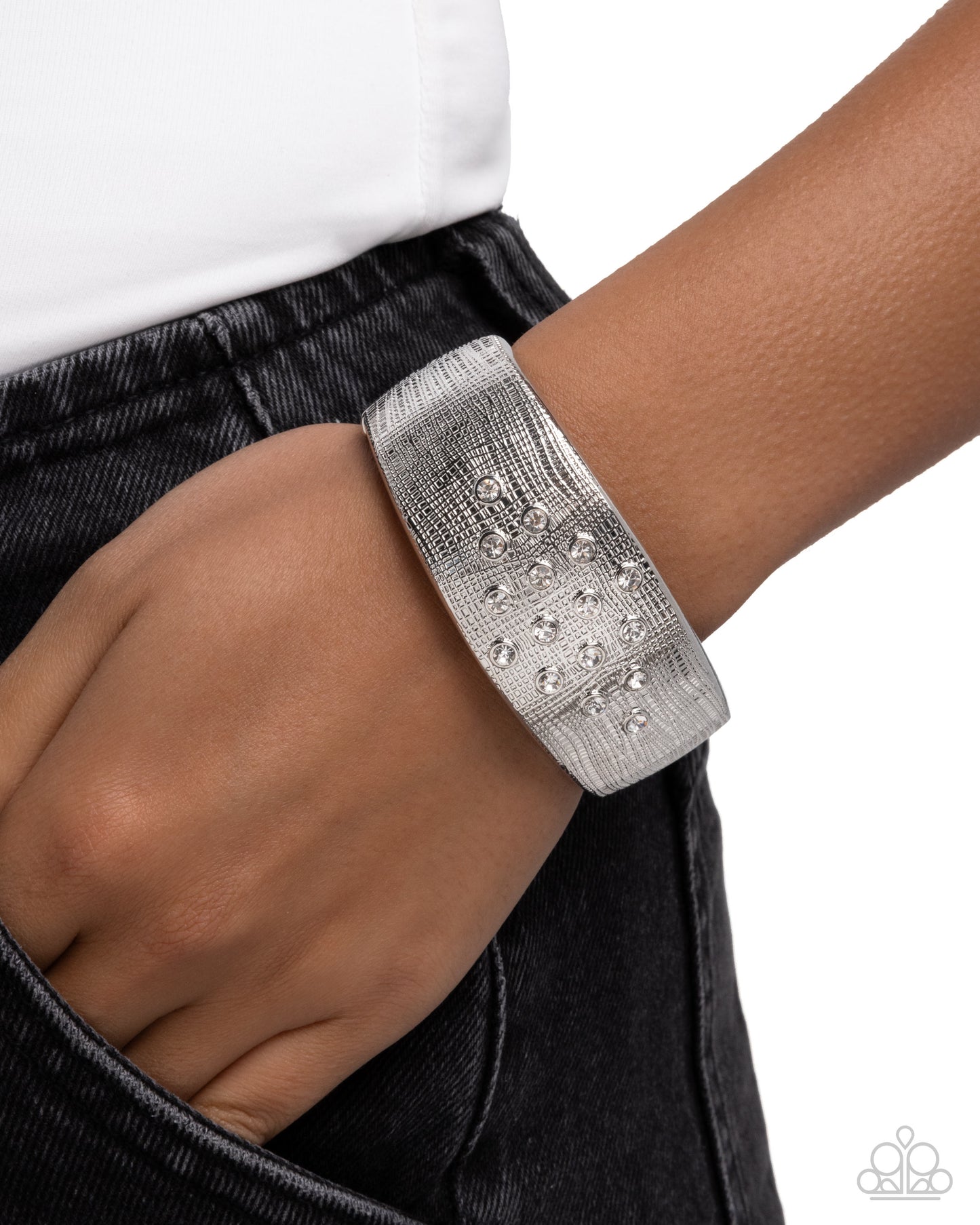 Whispered Wealth - White - Paparazzi Bracelet Image