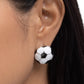 Soccer Symmetry - Black - Paparazzi Earring Image