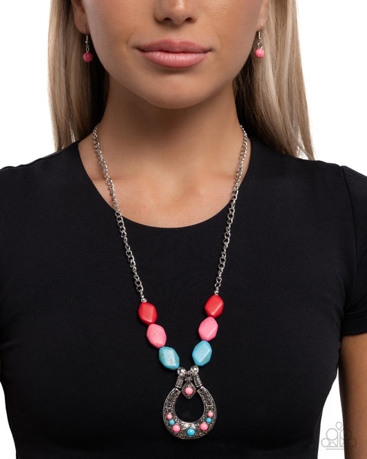 Santa Fe Superstition - Pink - Paparazzi Necklace Image