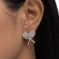 Tennis Team - Silver - Paparazzi Earring Image