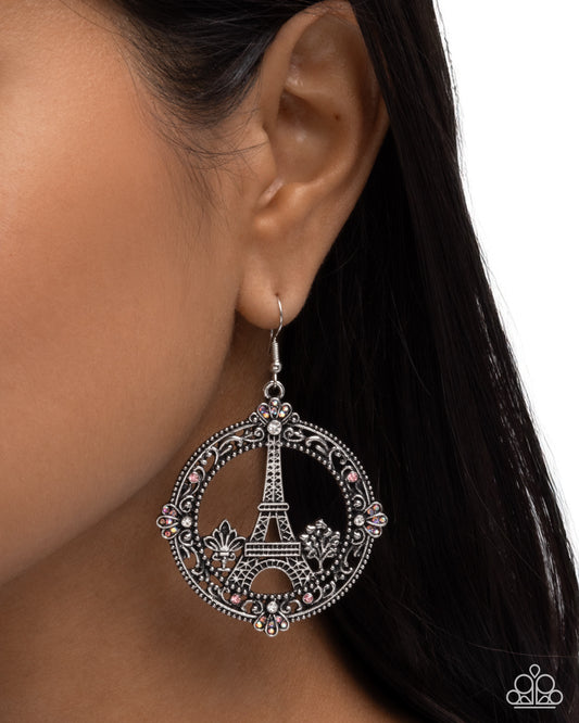 Enamored Eiffel Tower - Paparazzi Earring Image