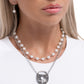 Leisurely Locked - White - Paparazzi Necklace Image