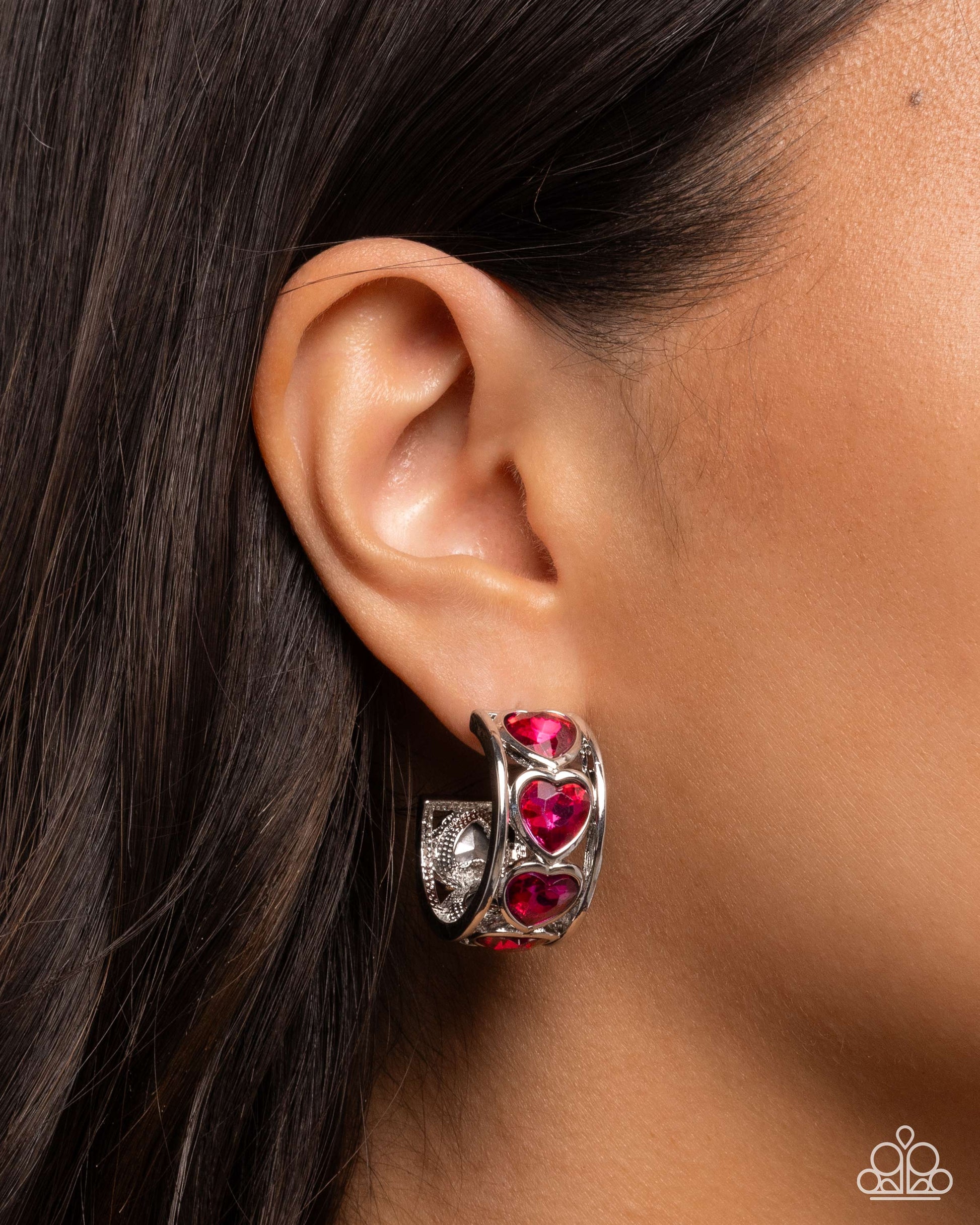 Heartfelt Homage - Pink - Paparazzi Earring Image