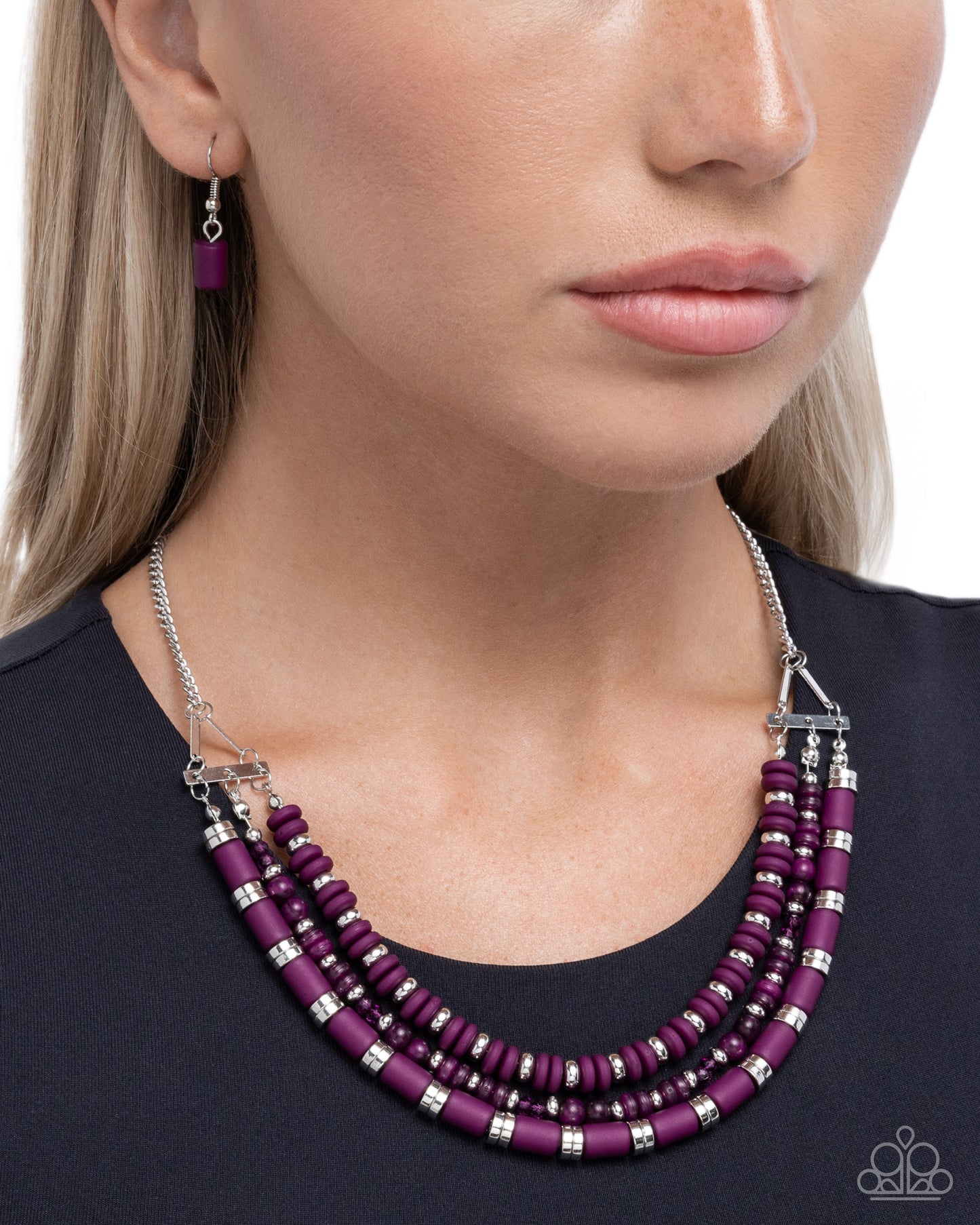Sweet Series - Purple - Paparazzi Necklace Image
