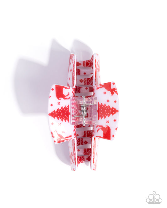 Sweater Story - Red - Paparazzi Hair Accessories Image