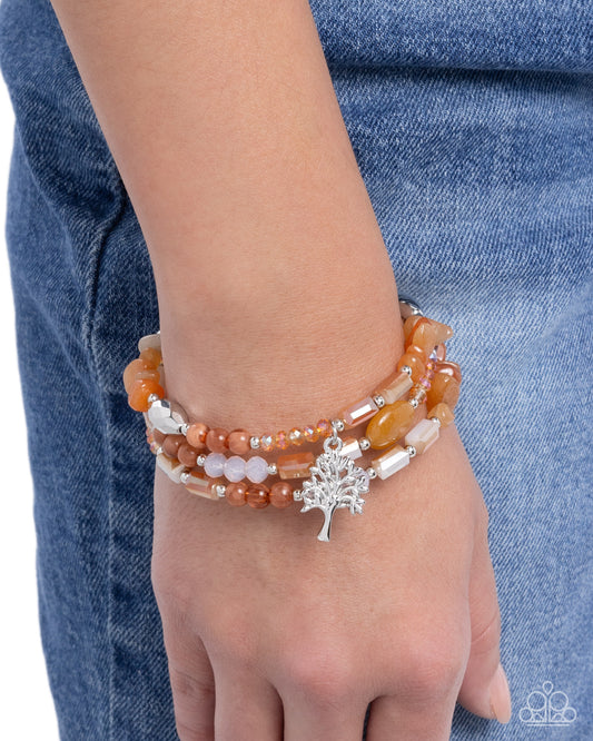 Capricious Collision - Orange - Paparazzi Bracelet Image