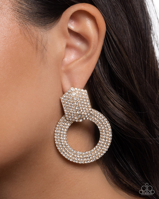 Sparkly Safeguard - Paparazzi Earring Image