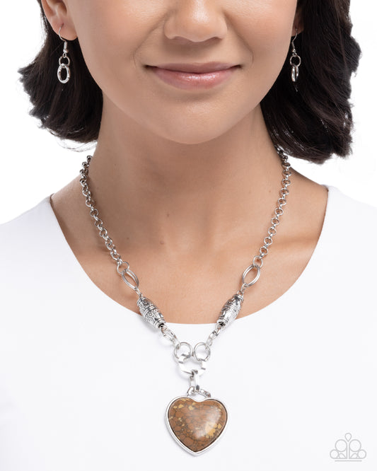 Suitable Stones - Brown - Paparazzi Necklace Image