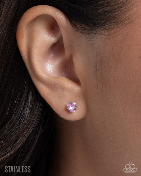 Simple Sweetheart - Pink - Paparazzi Earring Image