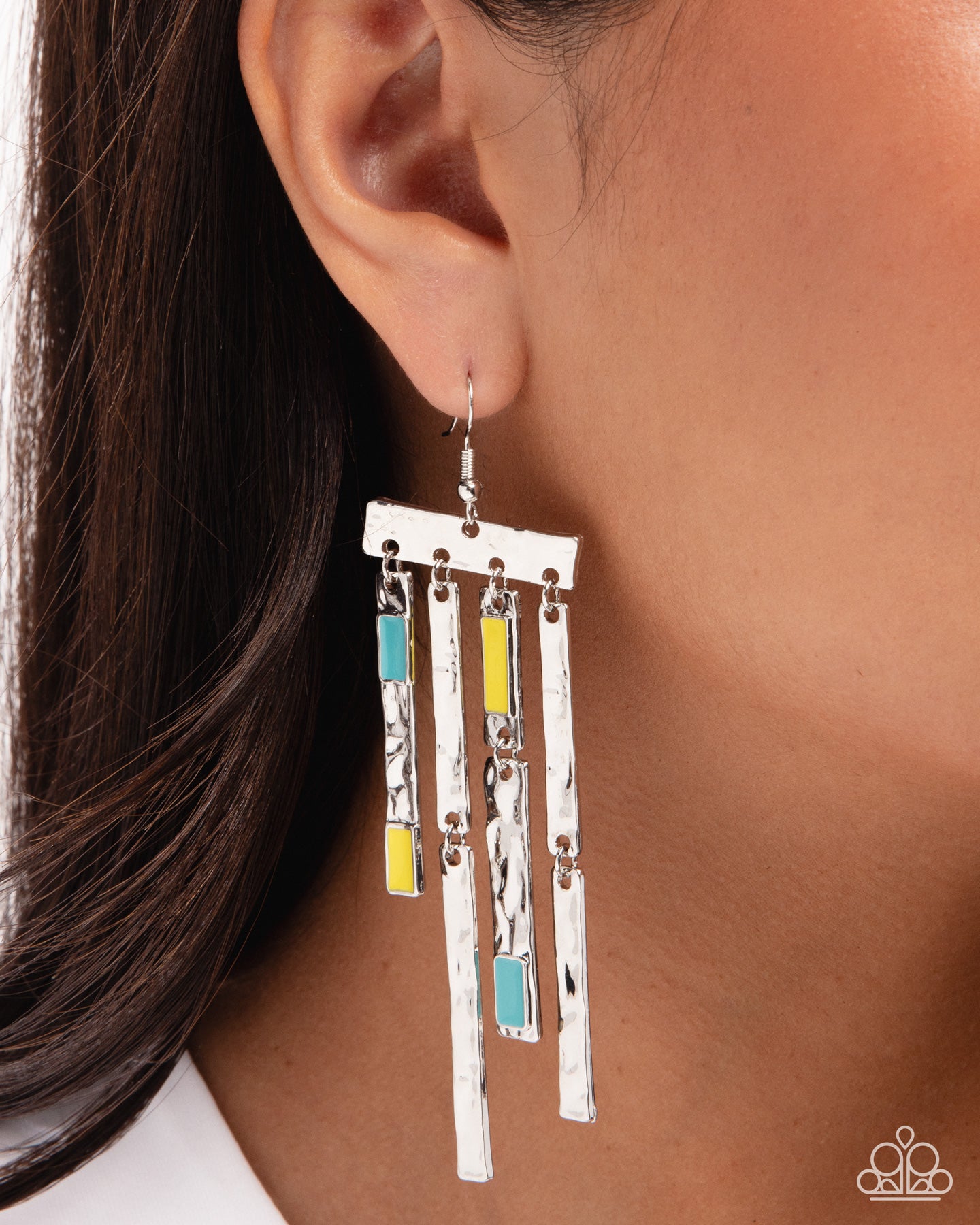 Streaming Season - Yellow - Paparazzi Earring Image