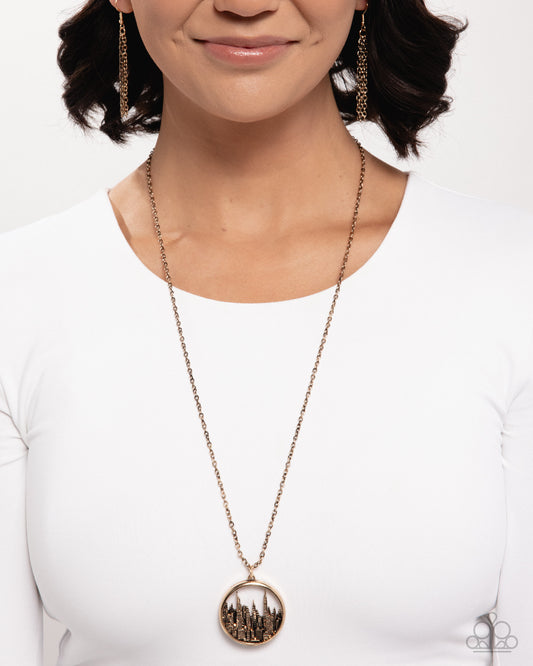 Sharp Skyscrapers - Paparazzi Necklace Image