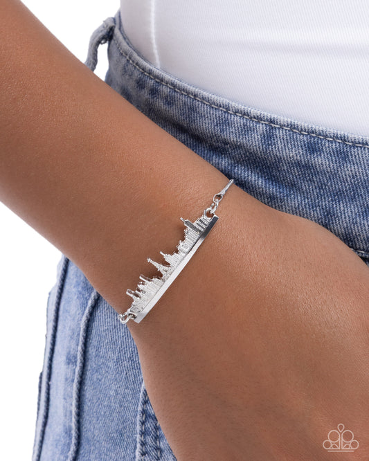Belle Backdrop - Silver - Paparazzi Bracelet Image