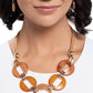 Endearing Elegance - Orange - Paparazzi Necklace Image