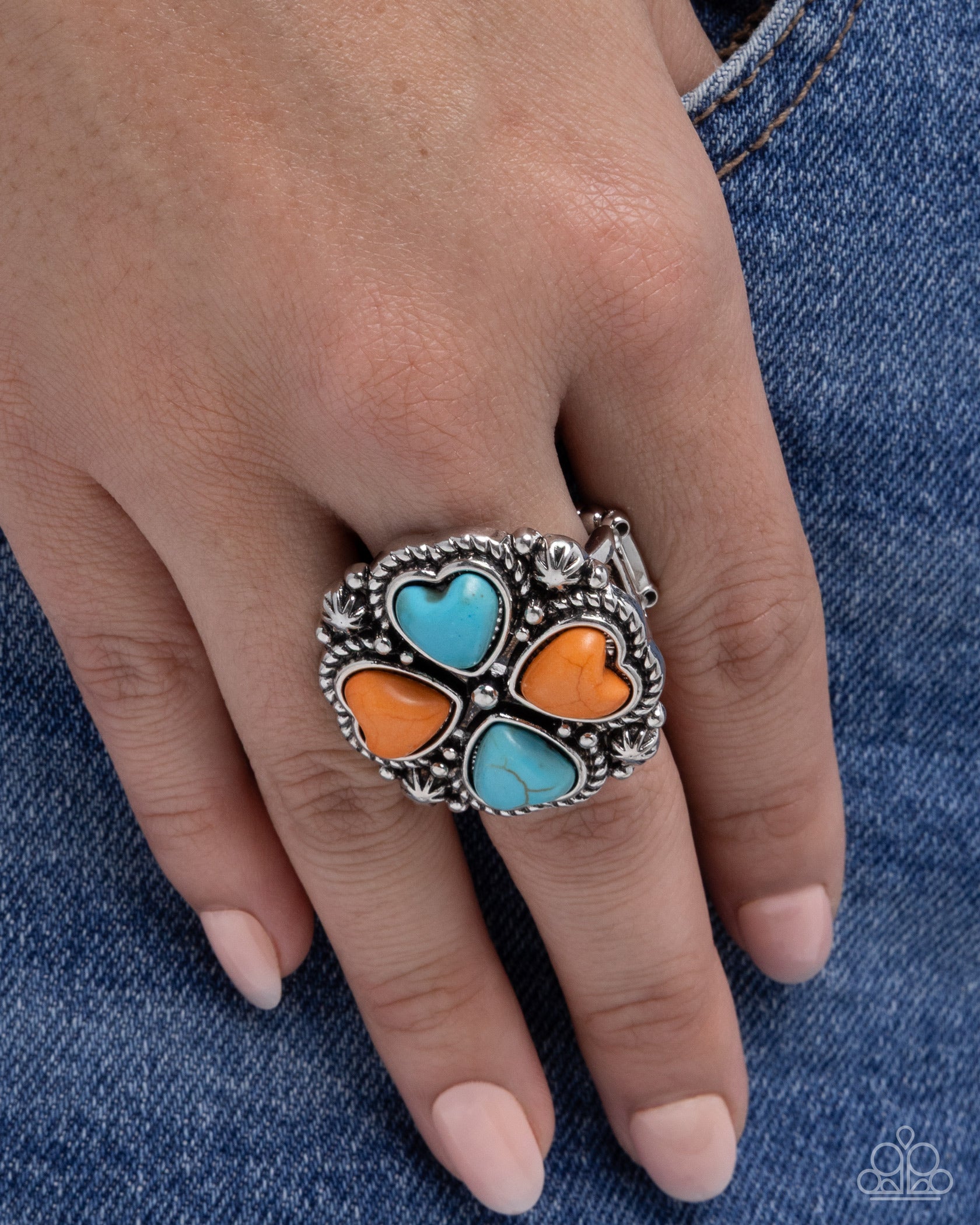 Sincere Stones - Orange - Paparazzi Ring Image