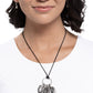 Loaded with Leaves - Black - Paparazzi Necklace Image