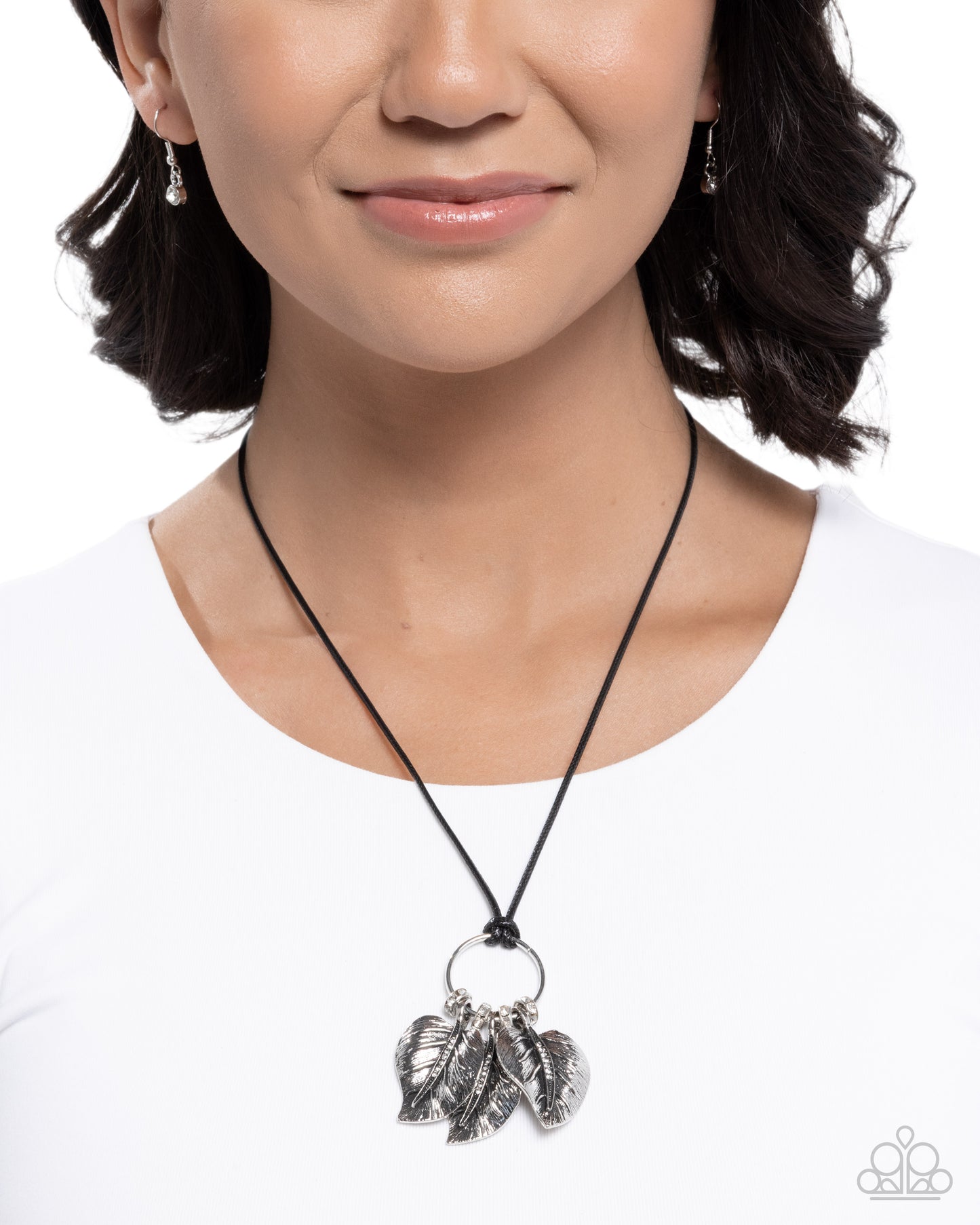 Loaded with Leaves - Black - Paparazzi Necklace Image