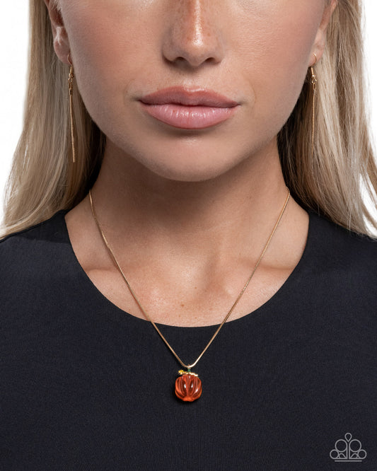 Picturesque Pumpkin - Orange - Paparazzi Necklace Image