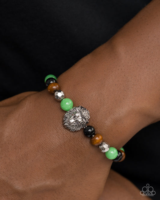 Lion Lockdown - Green - Paparazzi Bracelet Image