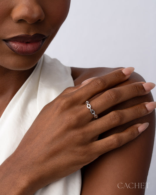 Entwined - Rhodium - Paparazzi Ring Image