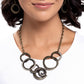 Mismatched Metro - Brass - Paparazzi Necklace Image