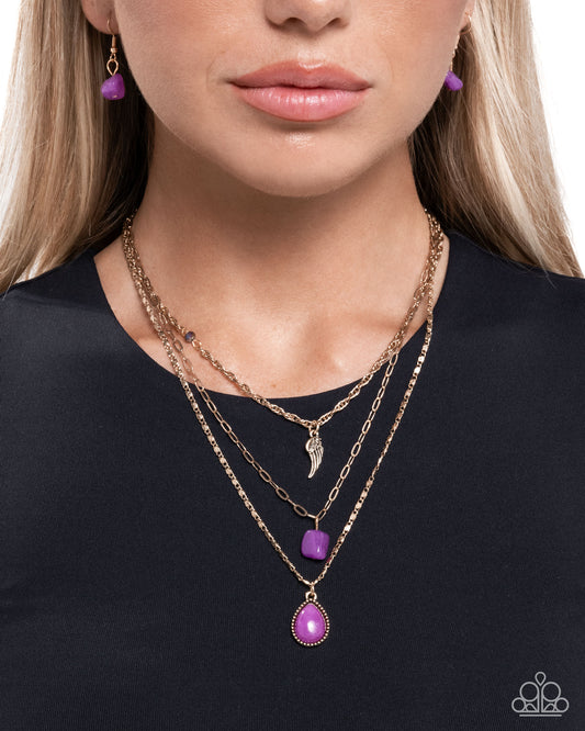 Angelic Anthem - Purple - Paparazzi Necklace Image