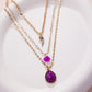 Angelic Anthem - Purple - Paparazzi Necklace Image