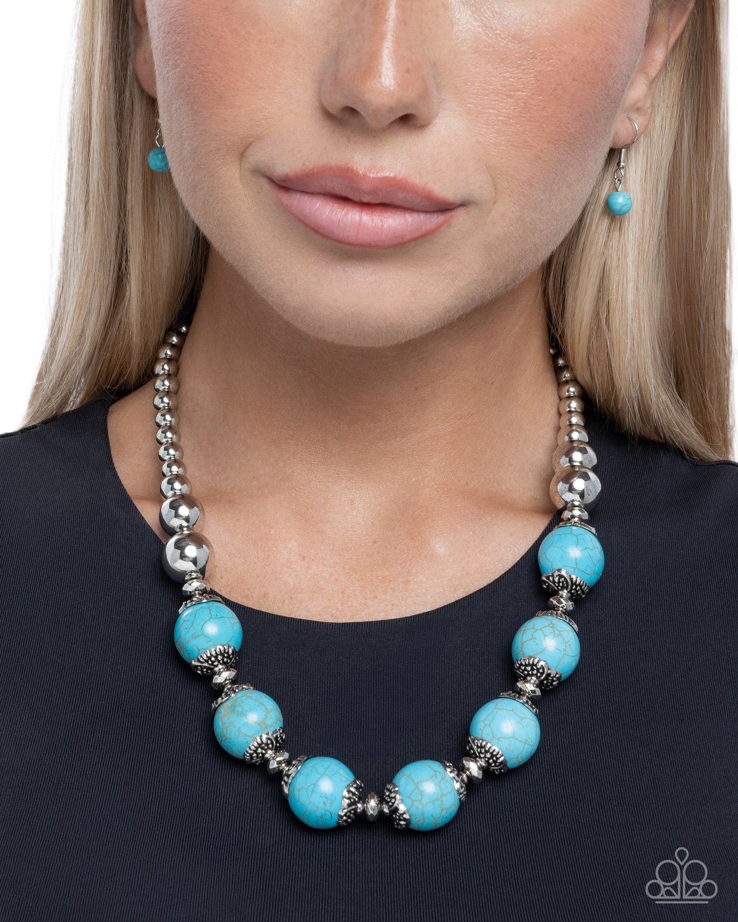 Earthy Filter - Blue - Paparazzi Necklace Image