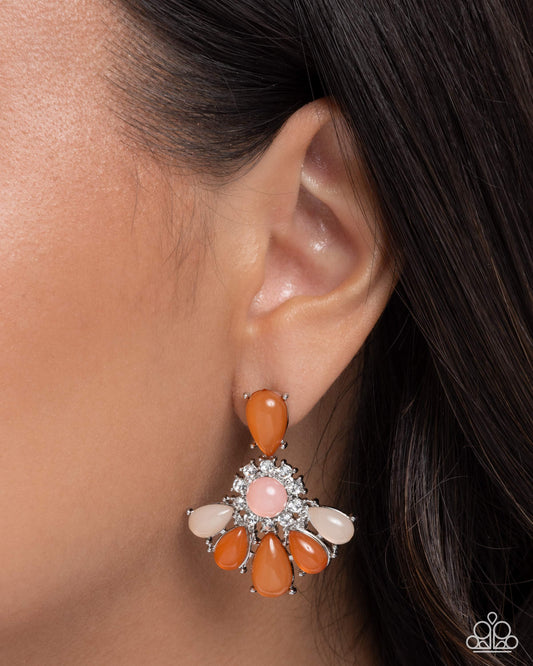 Memorable Keepsake - Orange - Paparazzi Earring Image