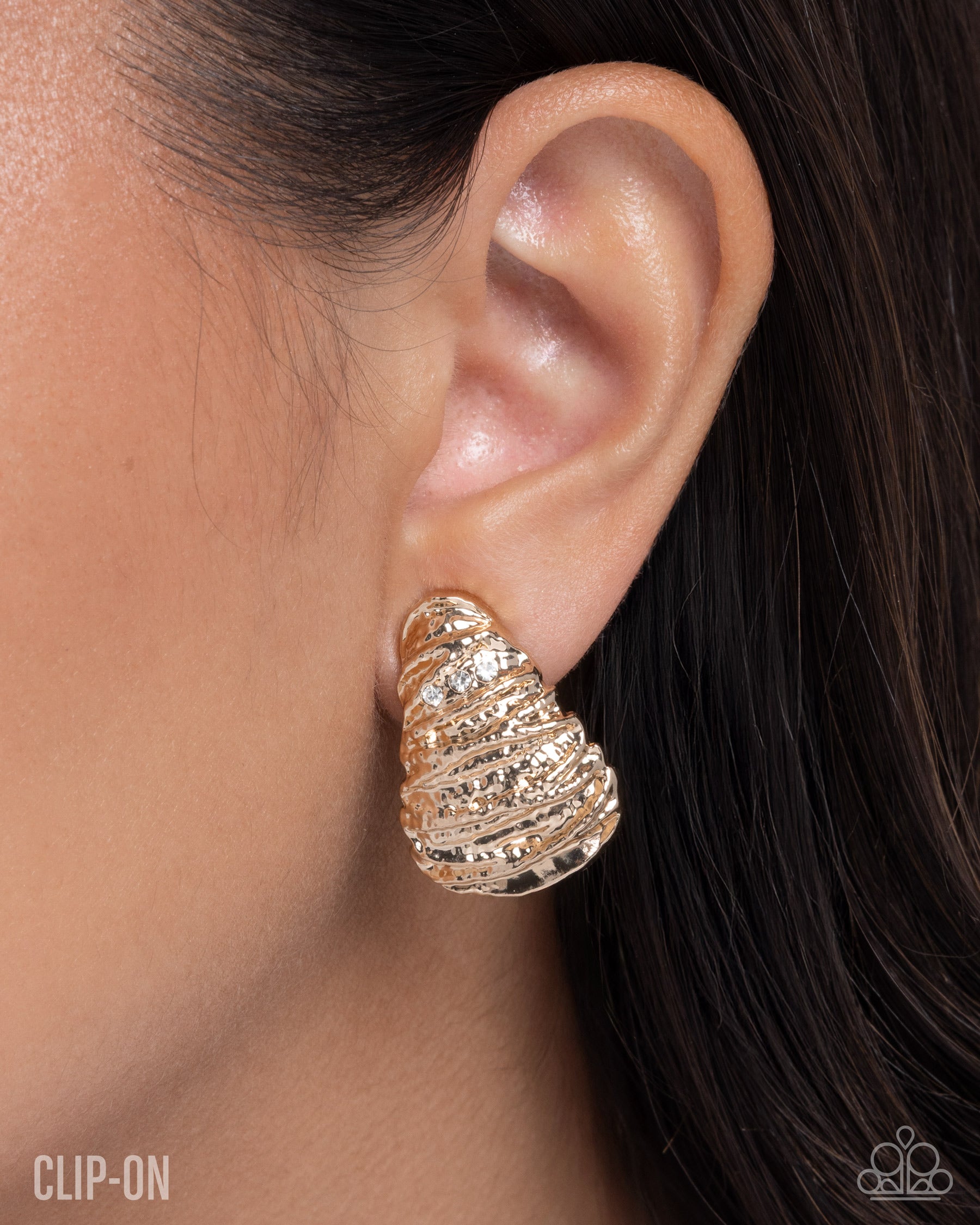 Refined Repetition - Gold - Paparazzi Earring Image