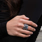 Strategically Shimmery - Blue - Paparazzi Ring Image