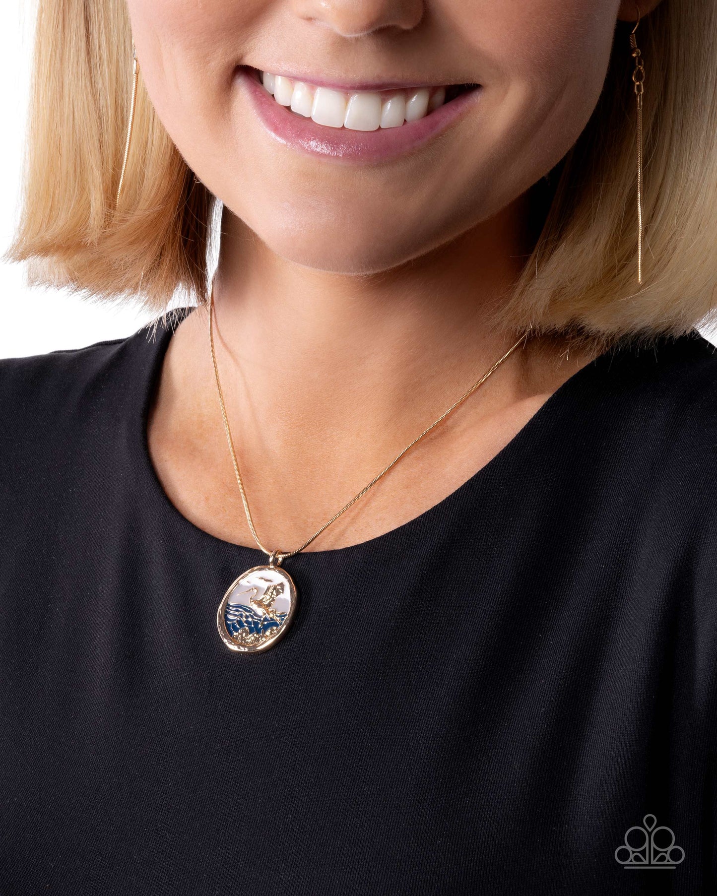 Haute Heron - Blue - Paparazzi Necklace Image