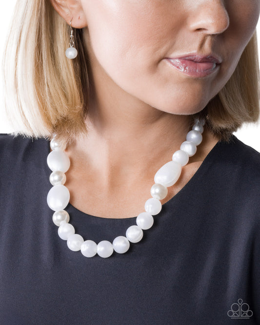 Malibu Mosaic - White - Paparazzi Necklace Image