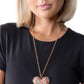 Huge Heart - Pink - Paparazzi Necklace Image