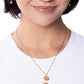 A Single Rose - Orange - Paparazzi Necklace Image