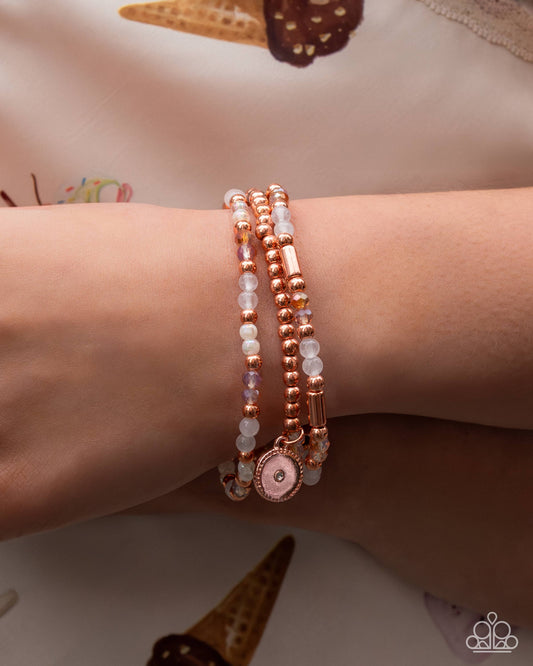 Studded Stack - Copper - Paparazzi Bracelet Image