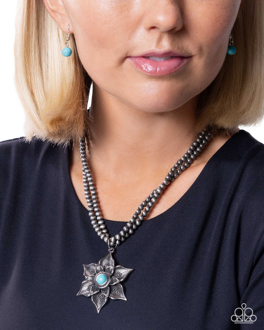 Santa Fe Socialite - Blue - Paparazzi Necklace Image