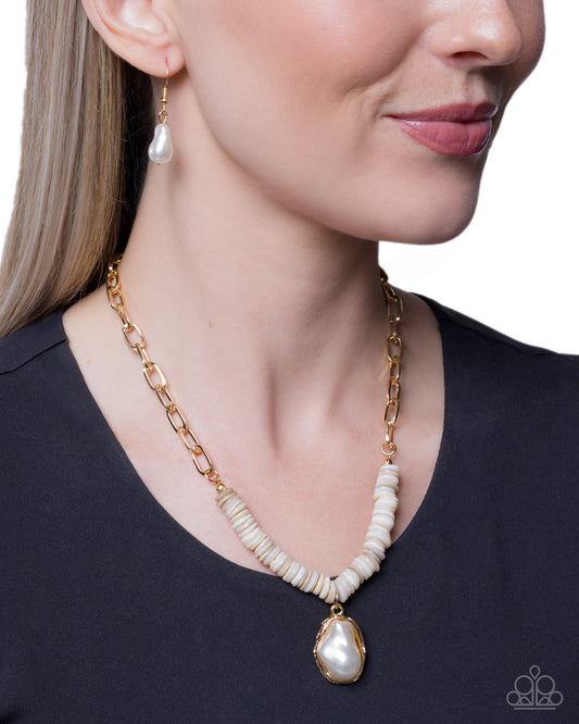 Coastal Cause - Gold - Paparazzi Necklace Image