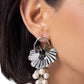 Flared Fringe - Black - Paparazzi Earring Image