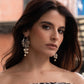 Flared Fringe - Black - Paparazzi Earring Image