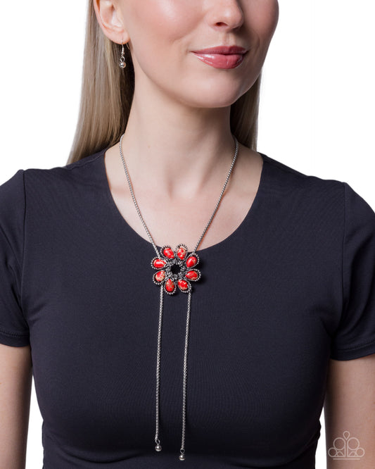 Stony Sashay - Red - Paparazzi Necklace Image