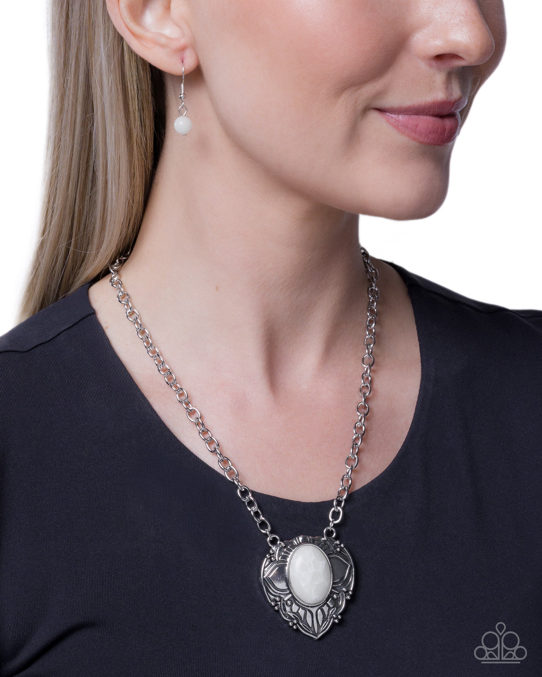 Sonoran Symphony - White - Paparazzi Necklace Image
