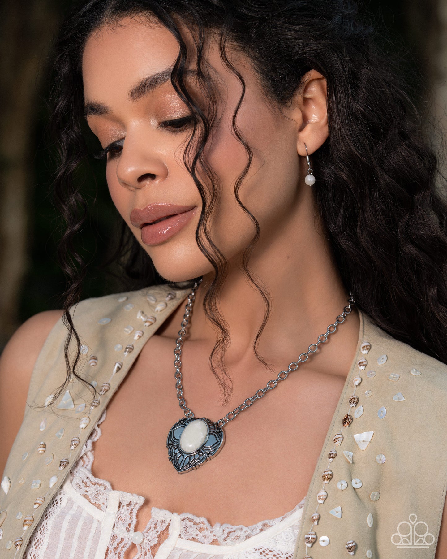 Sonoran Symphony - White - Paparazzi Necklace Image