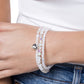 Flirtatious Facets - White - Paparazzi Bracelet Image